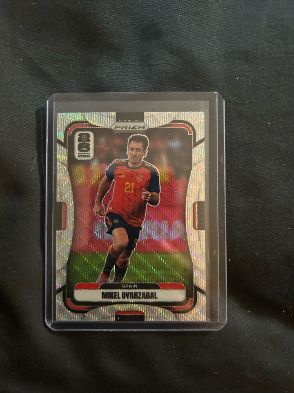 Panini Prizm Soccer Card - Red and Silver